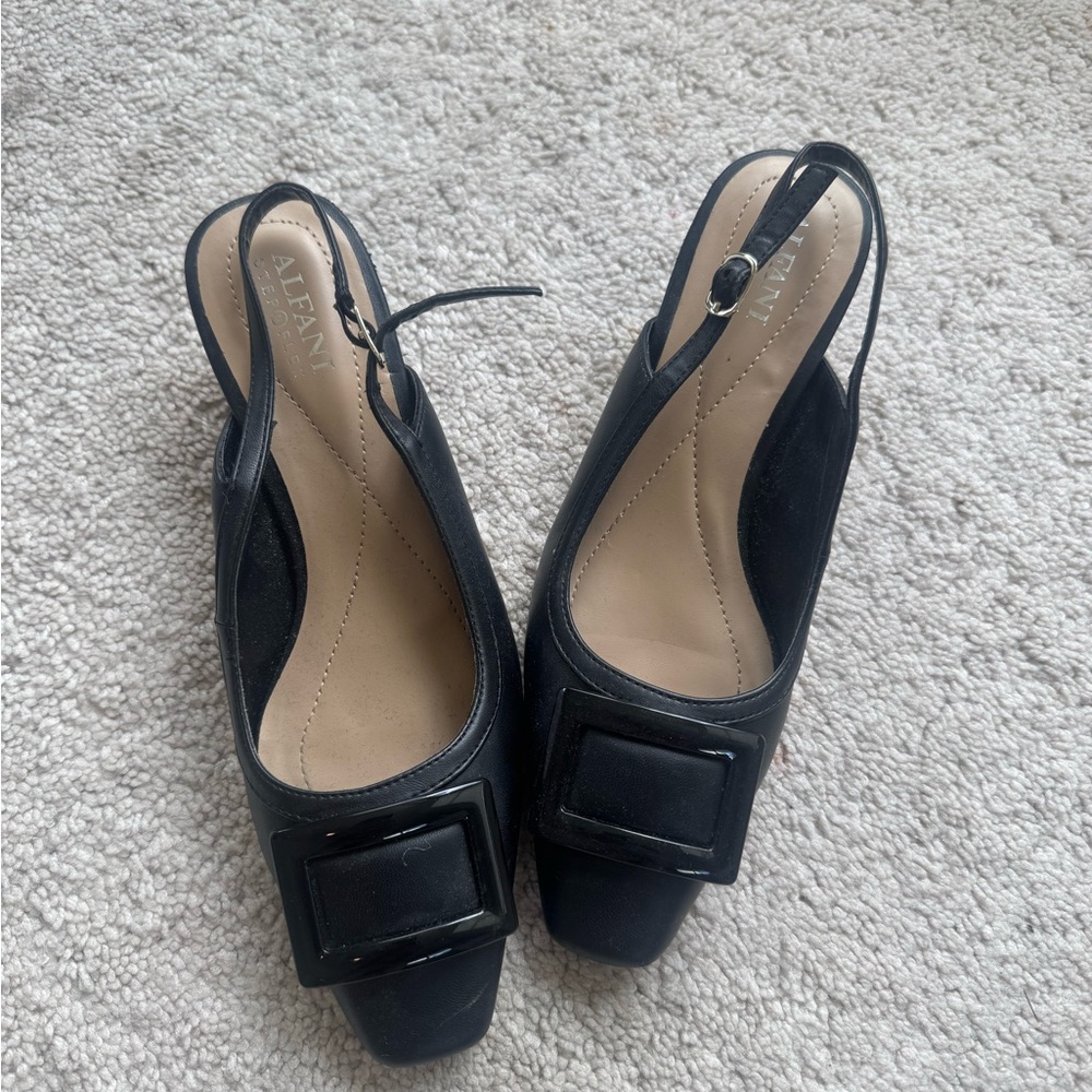 Alfani Black Slingback Heels